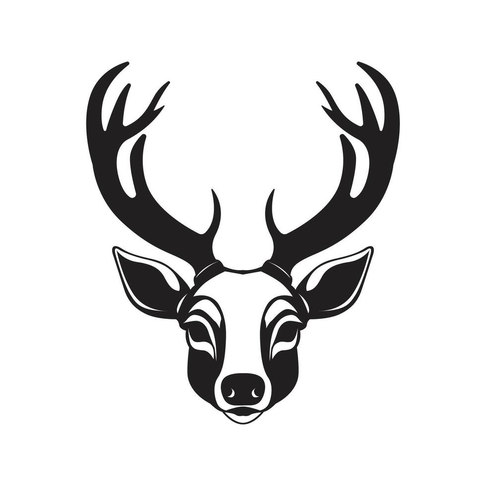 deer logo minimalist vector