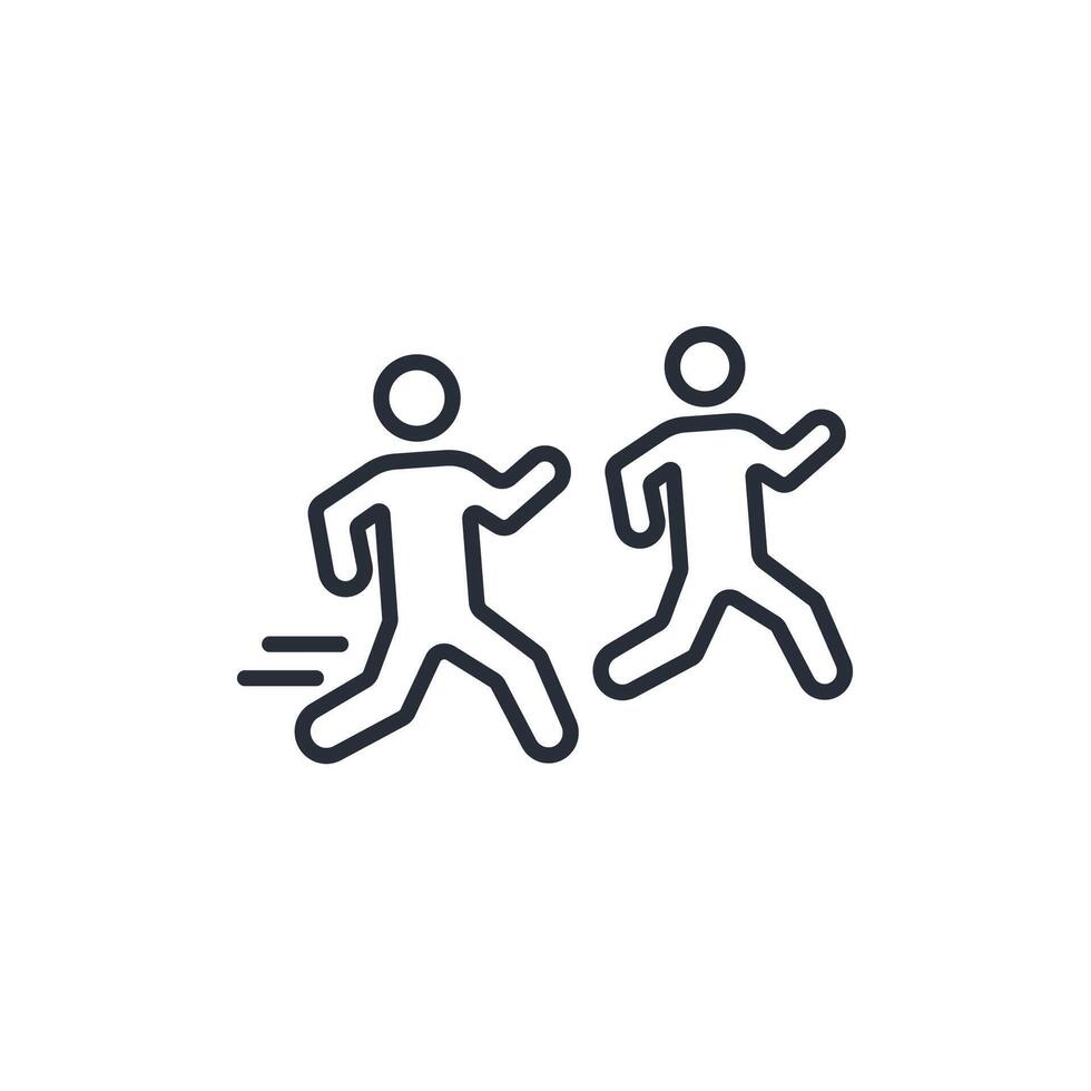 athlete icon. .Editable stroke.linear style sign for use web design,logo.Symbol illustration. vector