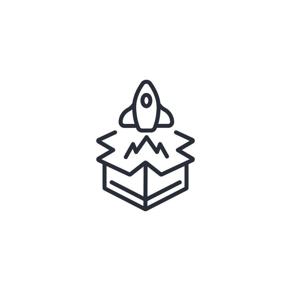 start up icon. .Editable stroke.linear style sign for use web design,logo.Symbol illustration. vector