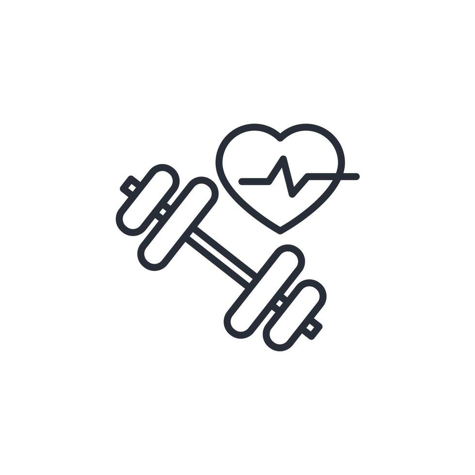 gym icon. .Editable stroke.linear style sign for use web design,logo.Symbol illustration. vector