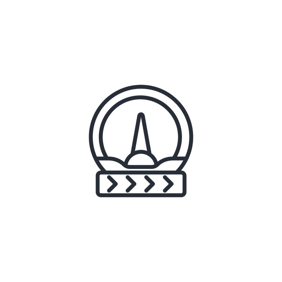 accelerator icon. .Editable stroke.linear style sign for use web design,logo.Symbol illustration. vector