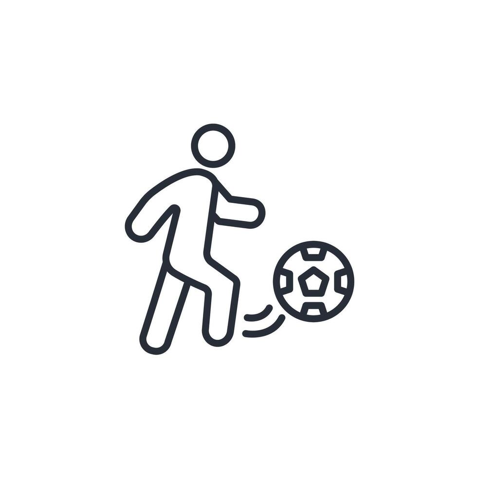 football icon. .Editable stroke.linear style sign for use web design,logo.Symbol illustration. vector