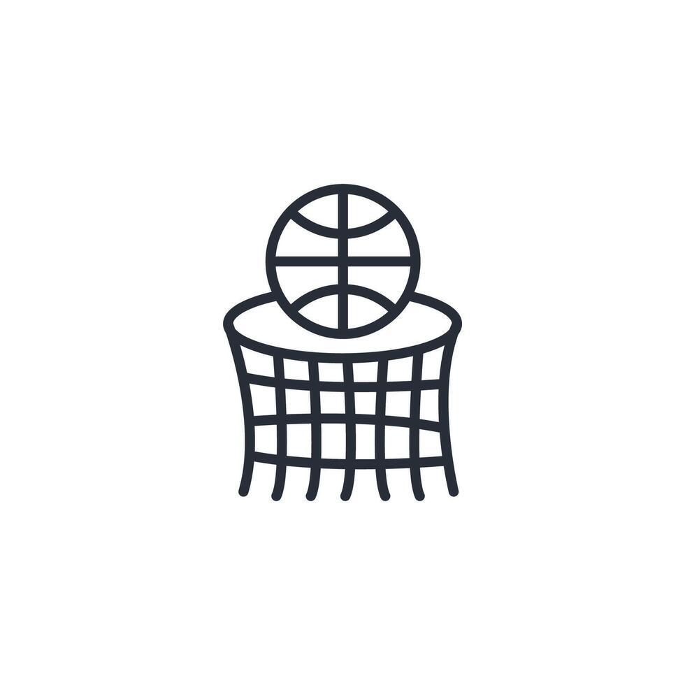 Basketball icon. .Editable stroke.linear style sign for use web design,logo.Symbol illustration. vector