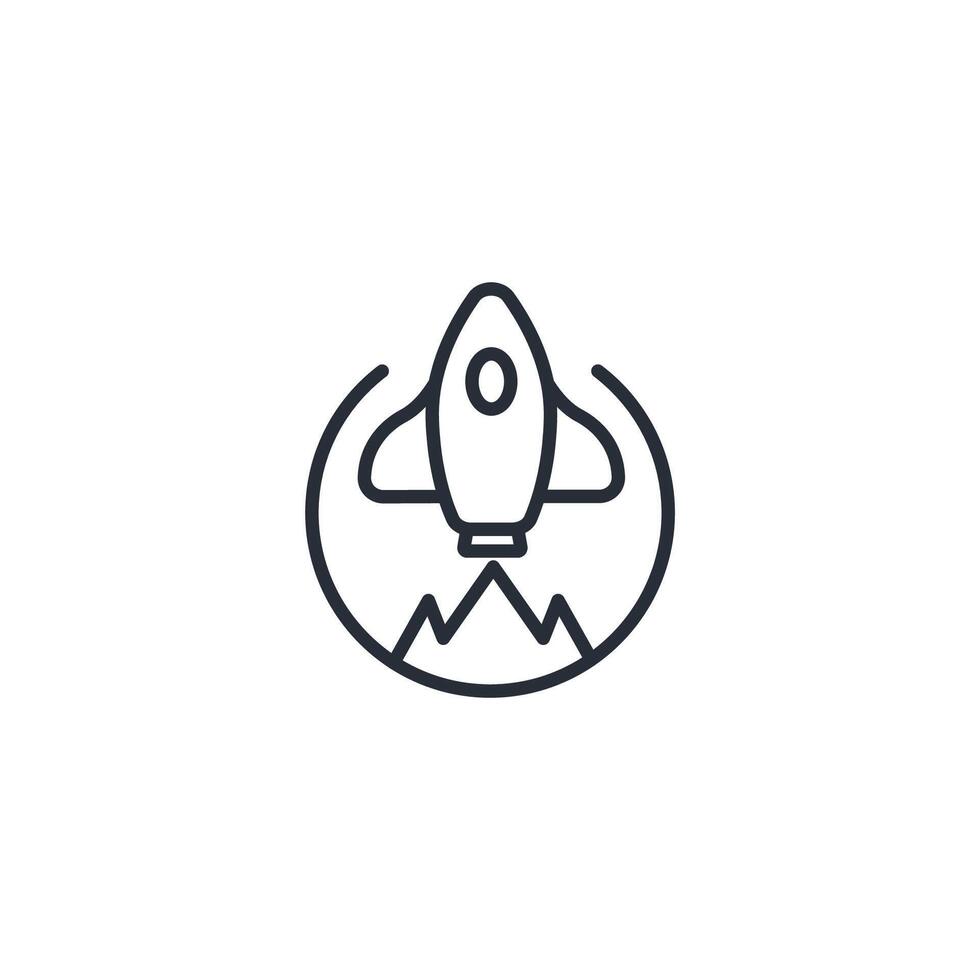 Launch icon. .Editable stroke.linear style sign for use web design,logo.Symbol illustration. vector