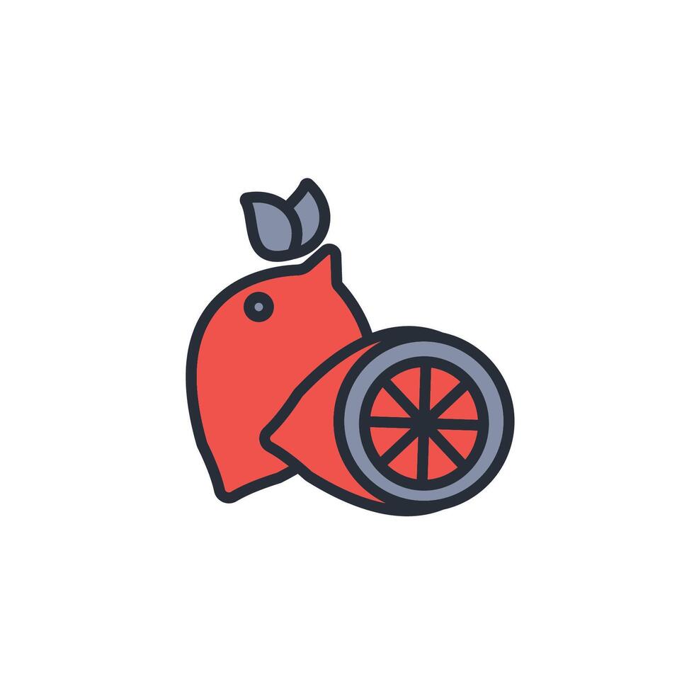Lemon icon. .Editable stroke.linear style sign for use web design,logo.Symbol illustration. vector