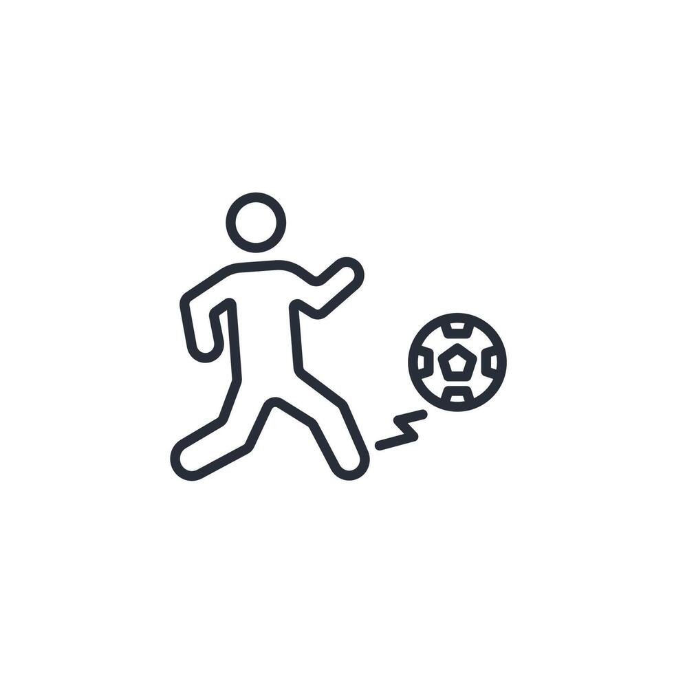 Soccer ball icon. .Editable stroke.linear style sign for use web design,logo.Symbol illustration. vector