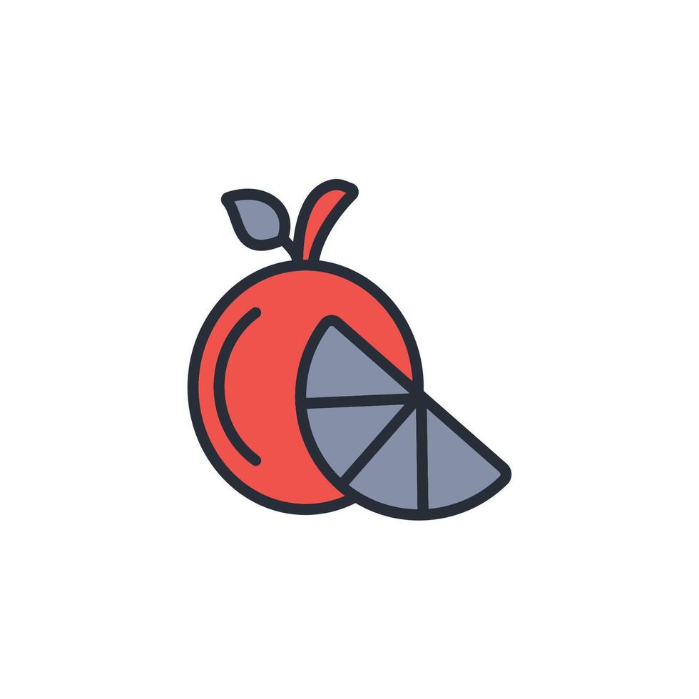 Orange icon. .Editable stroke.linear style sign for use web design,logo.Symbol illustration. vector