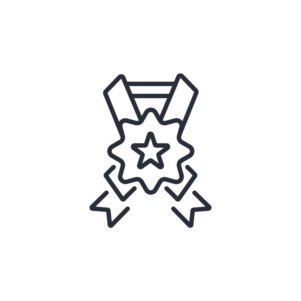 medal icon. .Editable stroke.linear style sign for use web design,logo.Symbol illustration. vector