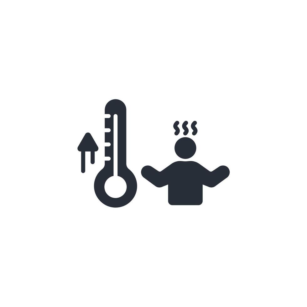 hot icon. .Editable stroke.linear style sign for use web design,logo.Symbol illustration. vector