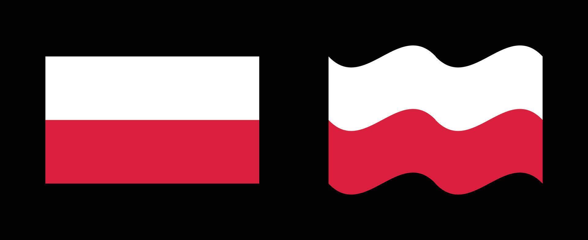 poland flag images flat wave vector