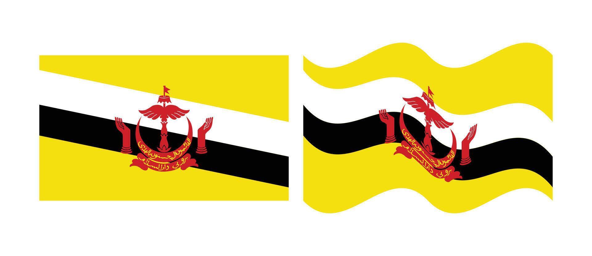 brunei flag design vector