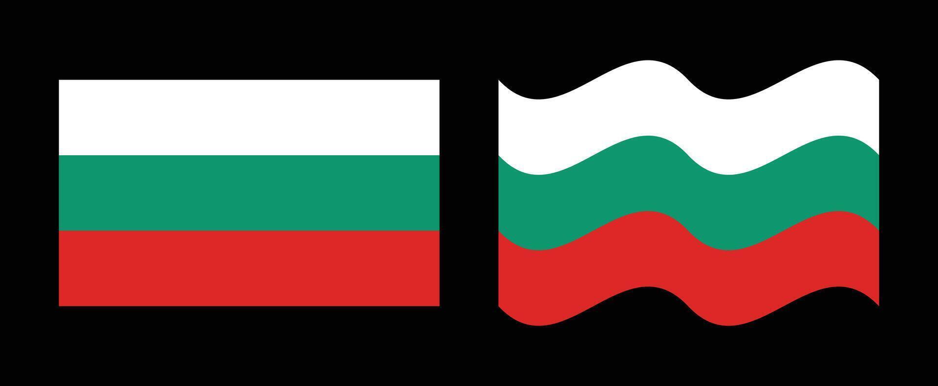 bulgaria flag designs flat wave vector