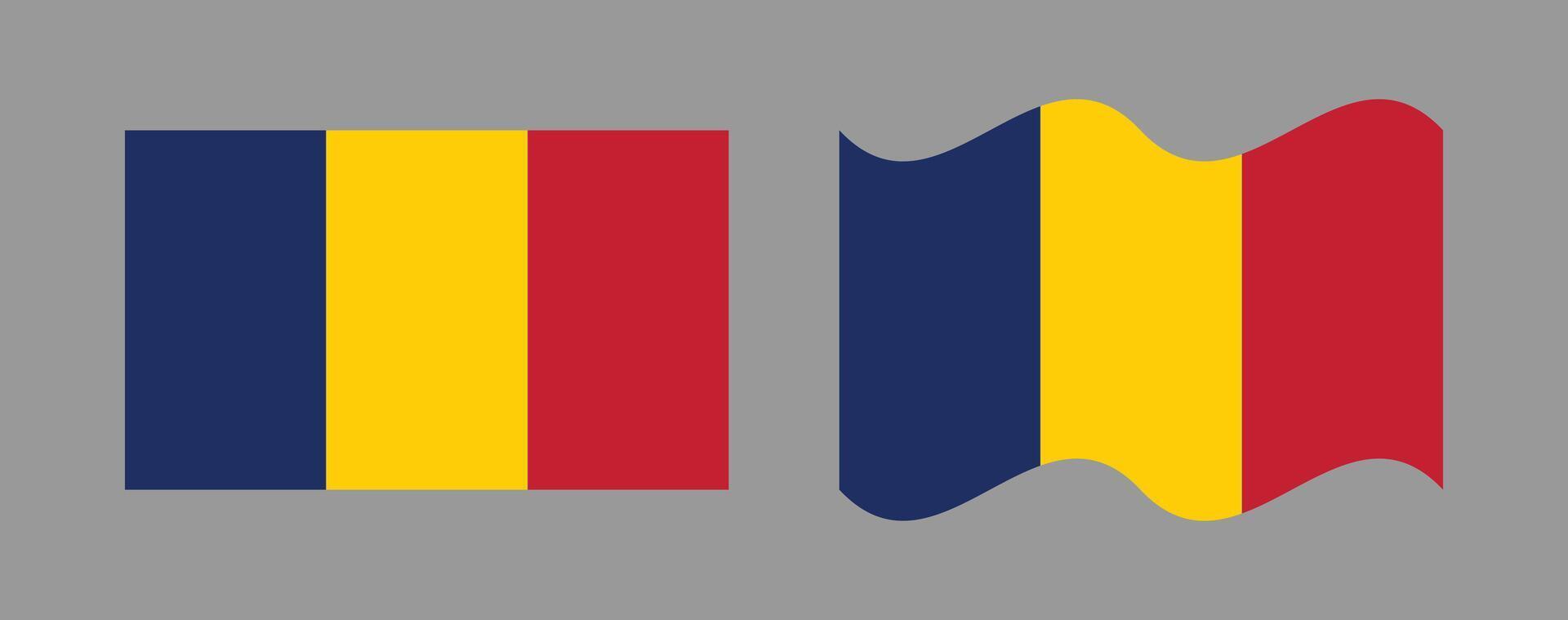 chad flag flat wave vector