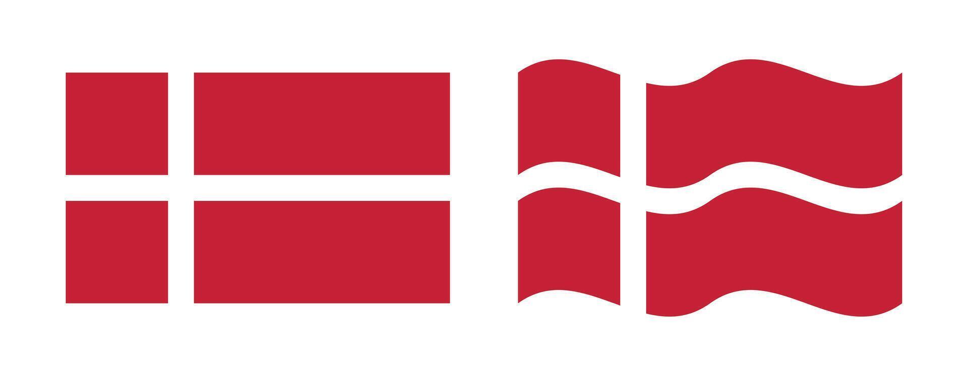 denmark flag design flat wave vector