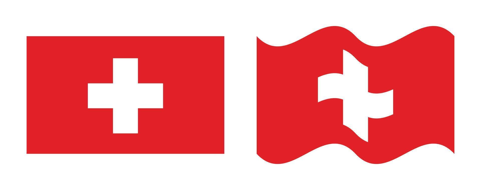 switzerland flag image flat wave vector