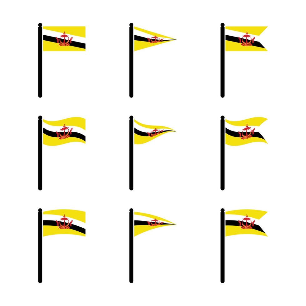 brunei flag design vector