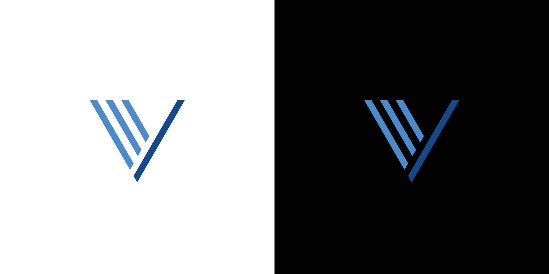 Modern and sophisticated V logo design 2 vector