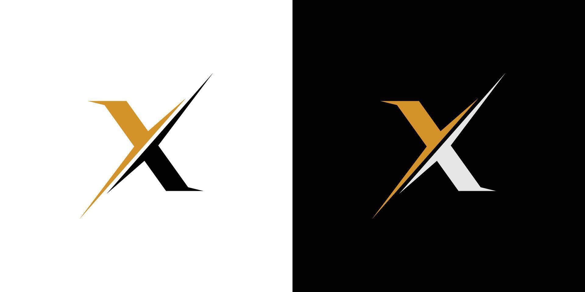 Modern and strong letter X initials logo design vector