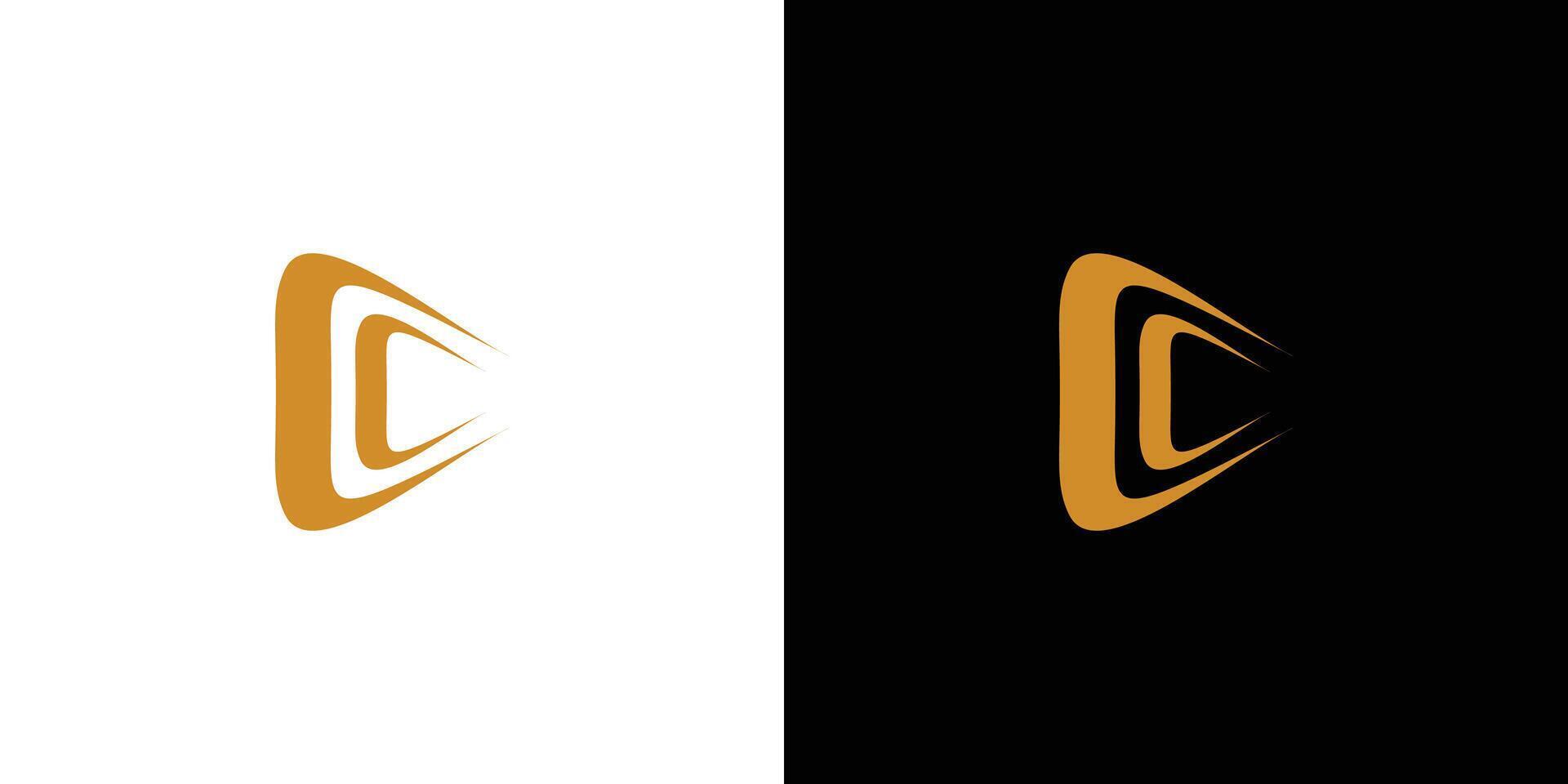 Modern and unique CC logo design vector