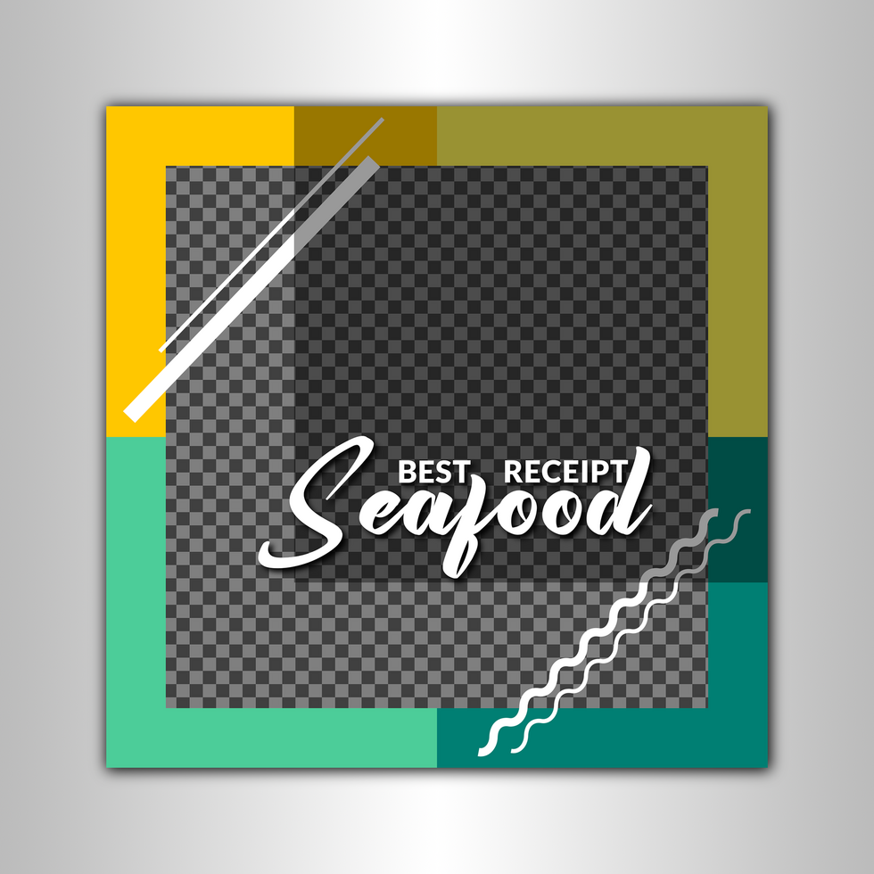 Enjoy tasty seafood social media post template design for restaurant social media food design template. psd