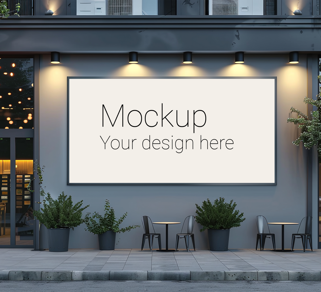 Mockup of big street billboard for advertisement on the wall psd
