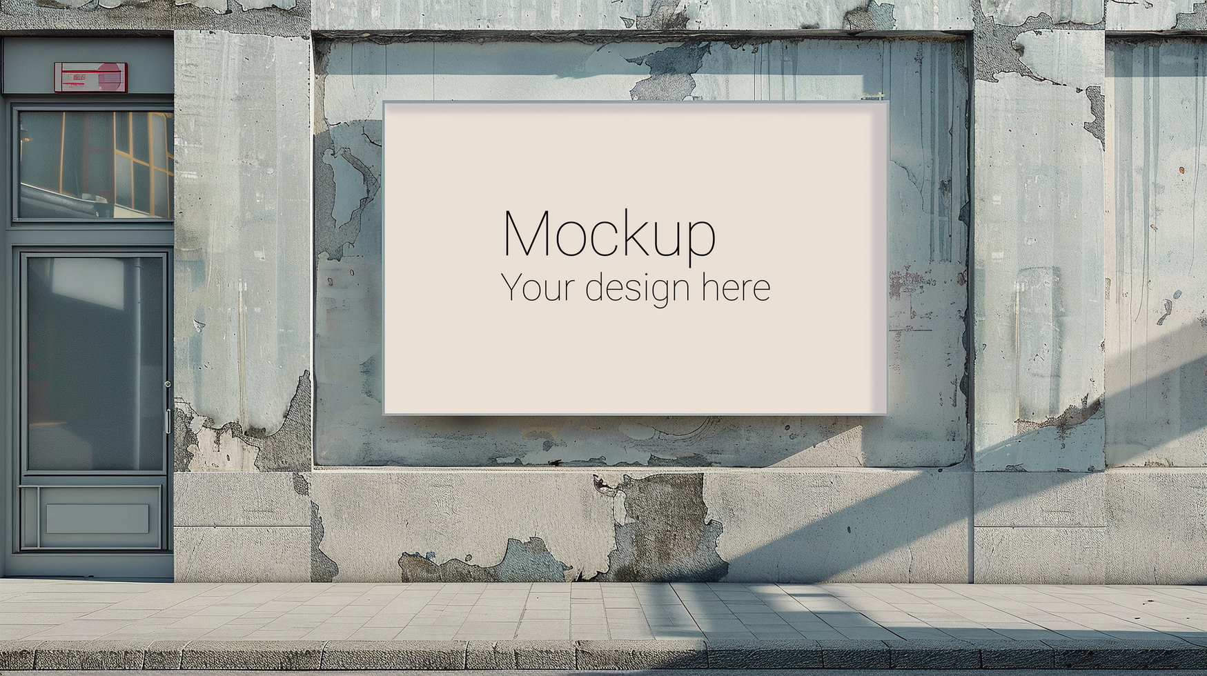 Mockup of big street billboard for advertisement on the wall psd