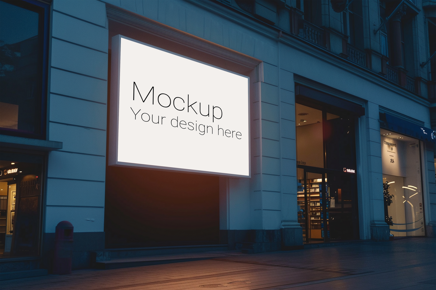 Mockup of big street billboard for advertisement on the wall psd