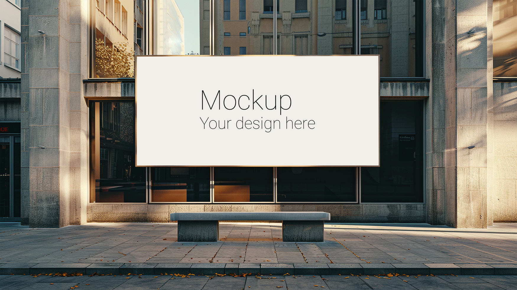 Mockup of big street billboard for advertisement on the wall psd