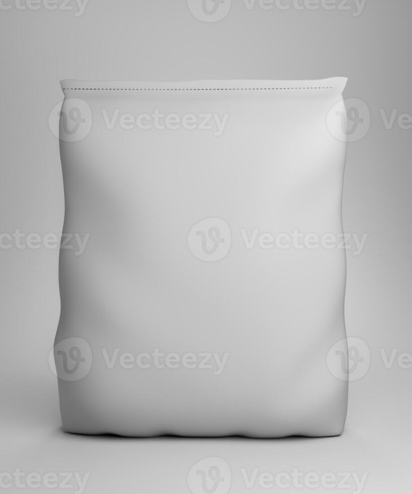 Blank matte surface sack with your brand's unique logo or design Perfect for your next advertising campaign. 3D render. photo