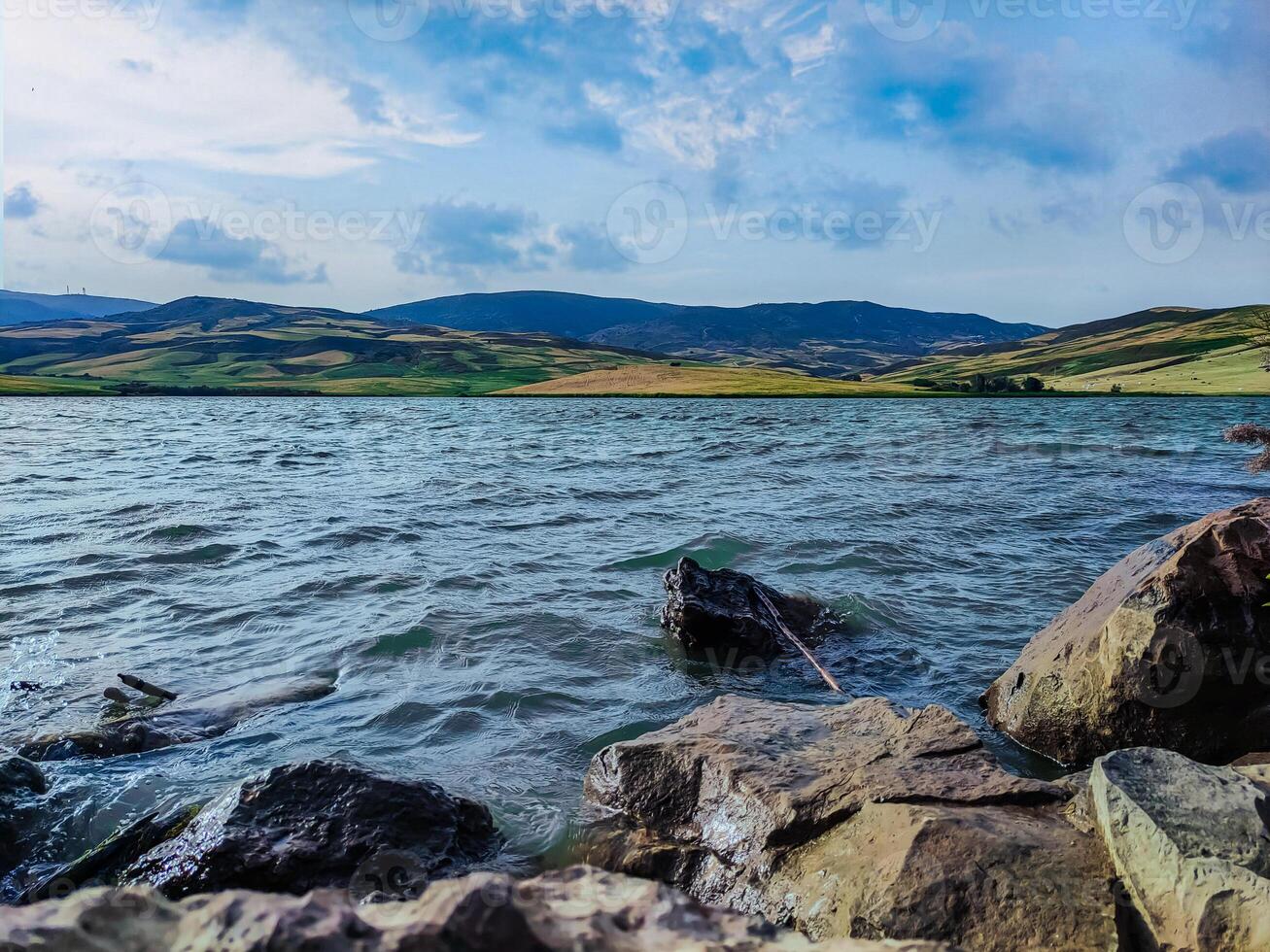 on the banks of the lake photo