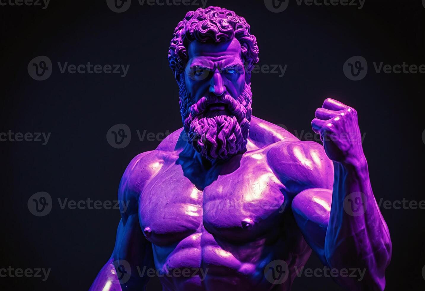 Stoic Greek Philosopher Statue With a Beard photo