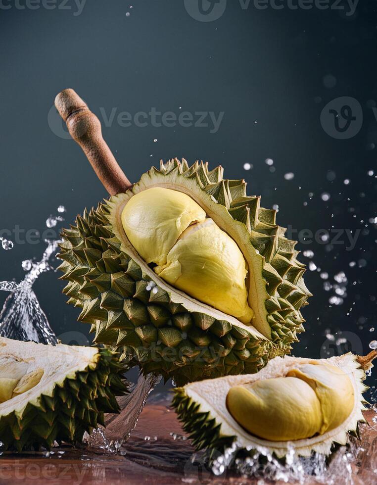 fresh fruit splashed with water photo