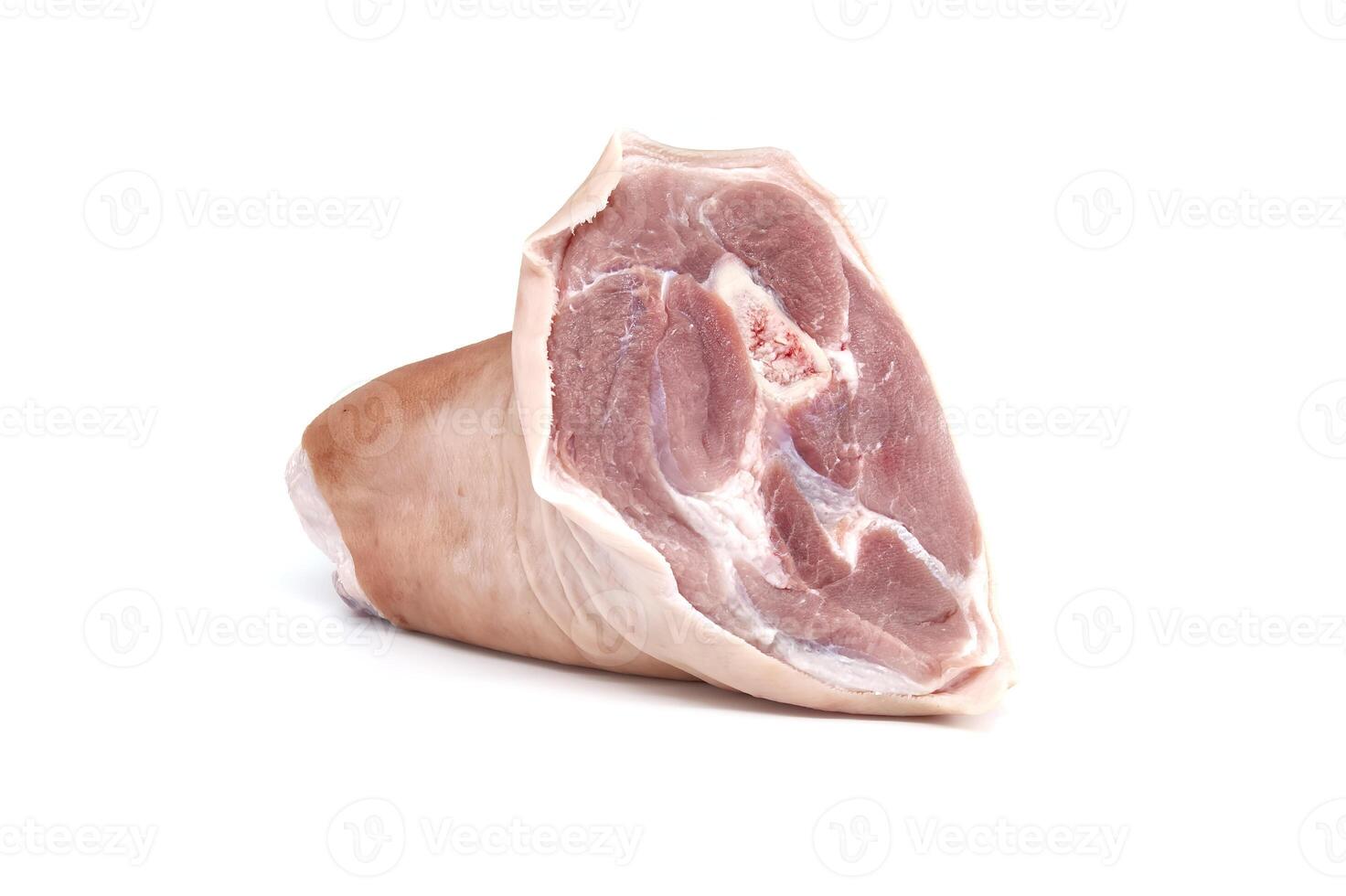 Pork shank isolated on white background photo