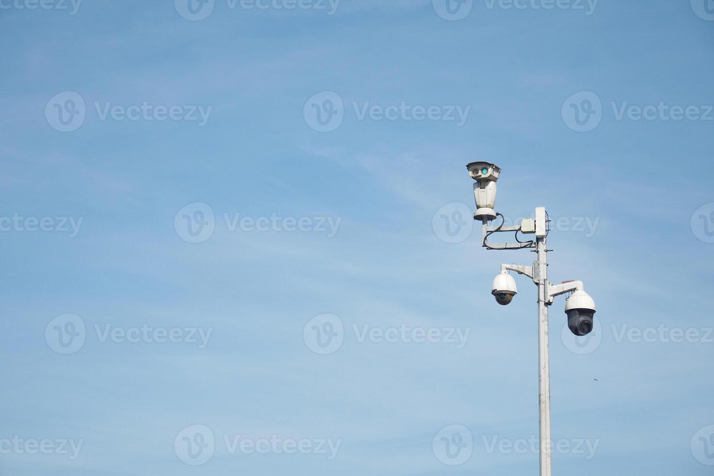 Close-up Of Security Camera On The Street. photo