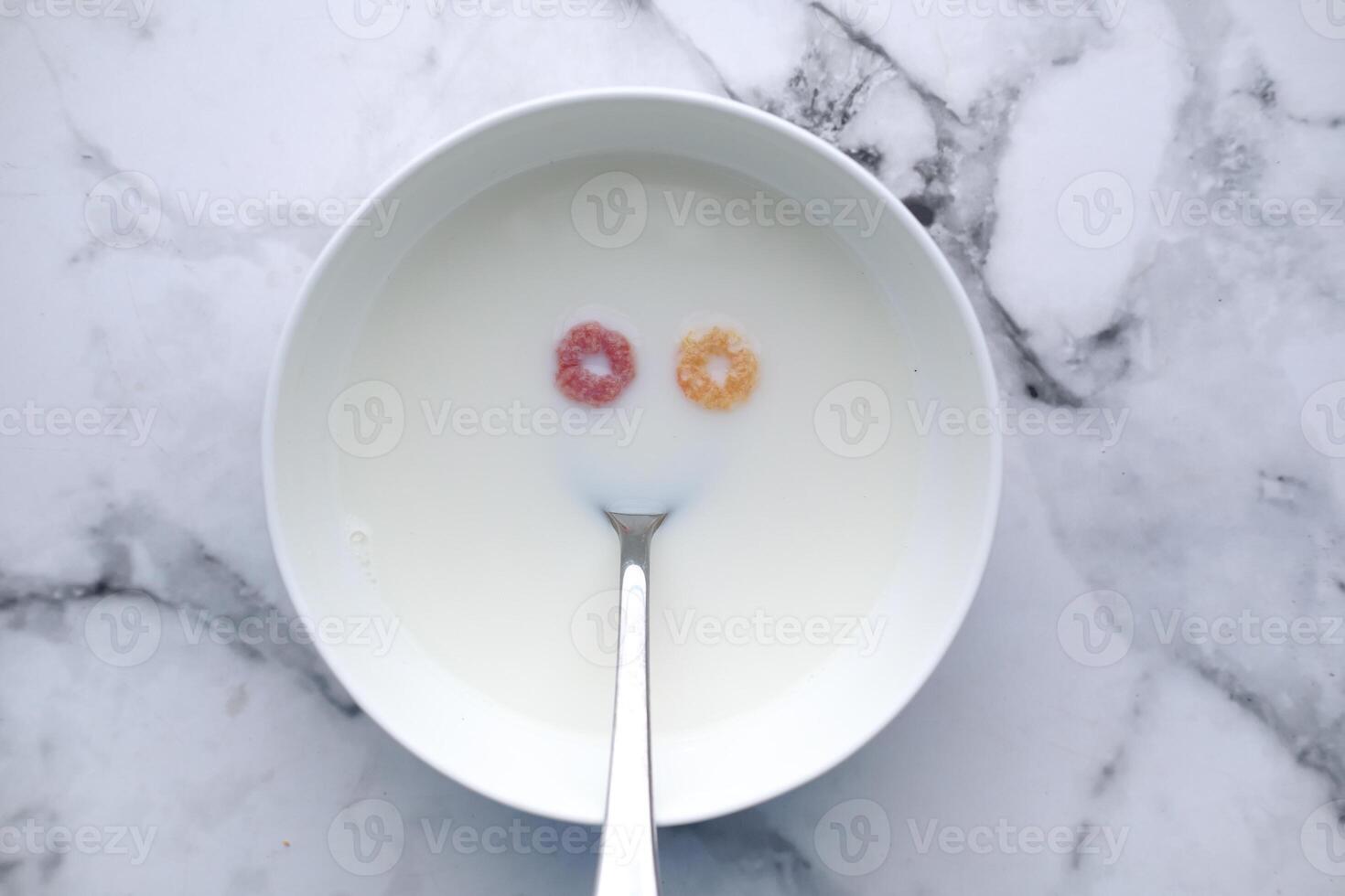 Healthy Corn Flakes with Milk for Breakfast photo