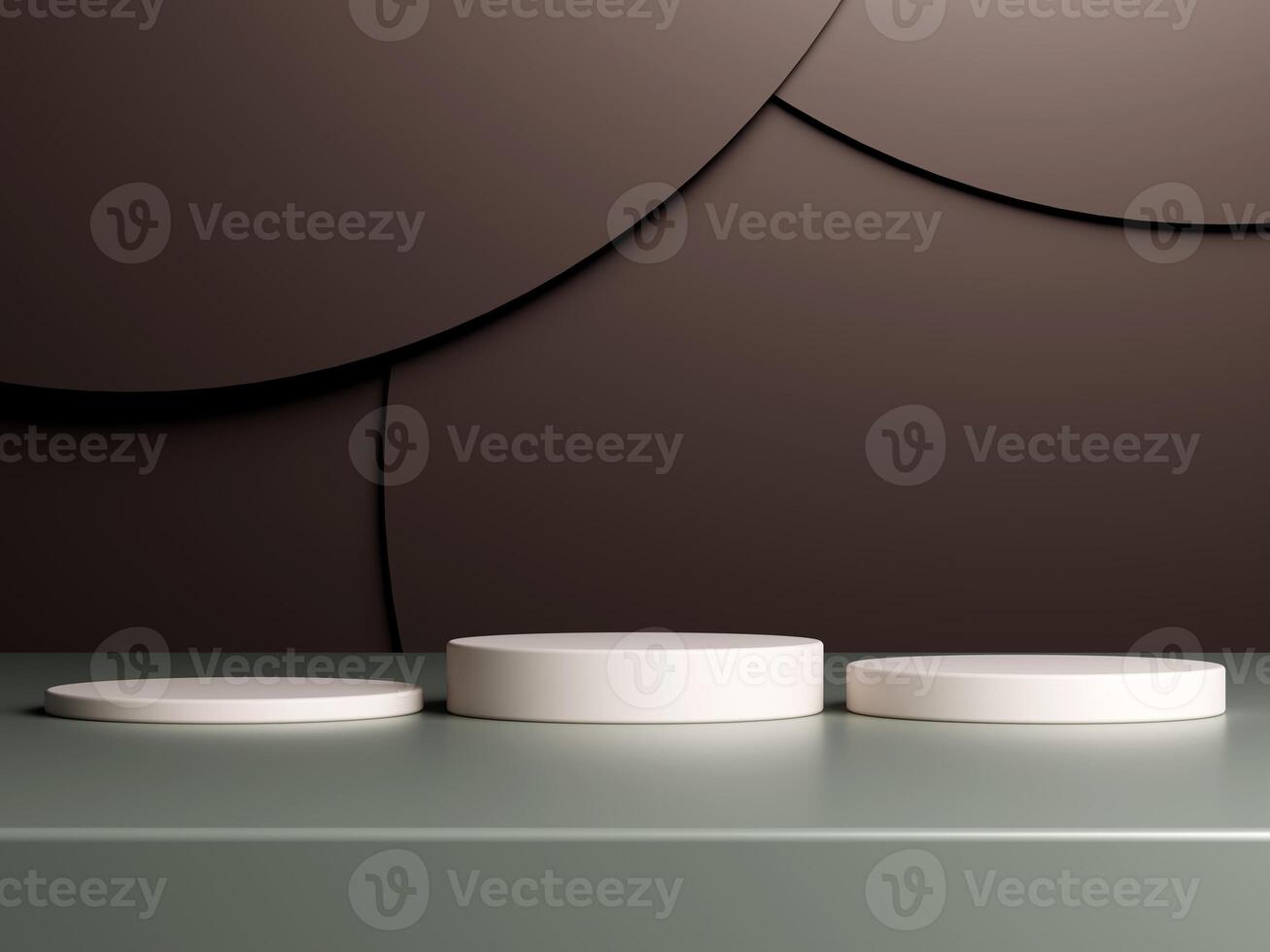 3d display product brown minimal scene with geometric podium platform. cylinder background 3d rendering with podium. stand for cosmetic products. Stage showcase on pedestal 3d studio photo