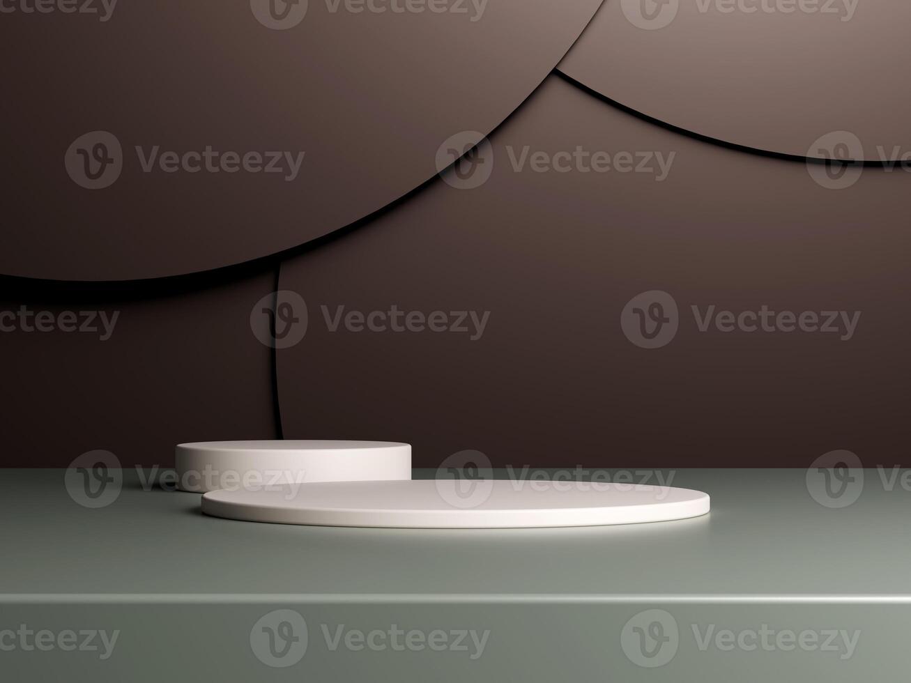 3d display product brown minimal scene with geometric podium platform. cylinder background 3d rendering with podium. stand for cosmetic products. Stage showcase on pedestal 3d studio photo