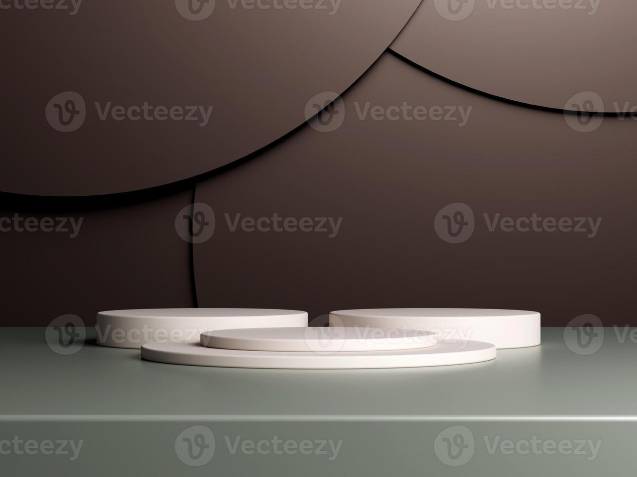 3d display product brown minimal scene with geometric podium platform. cylinder background 3d rendering with podium. stand for cosmetic products. Stage showcase on pedestal 3d studio photo