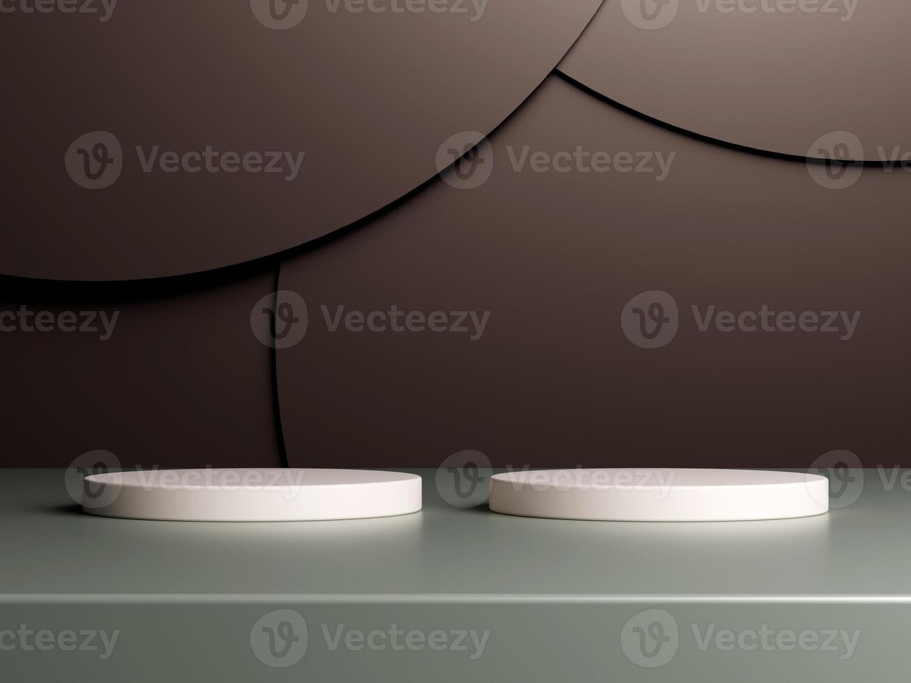 3d display product brown minimal scene with geometric podium platform. cylinder background 3d rendering with podium. stand for cosmetic products. Stage showcase on pedestal 3d studio photo