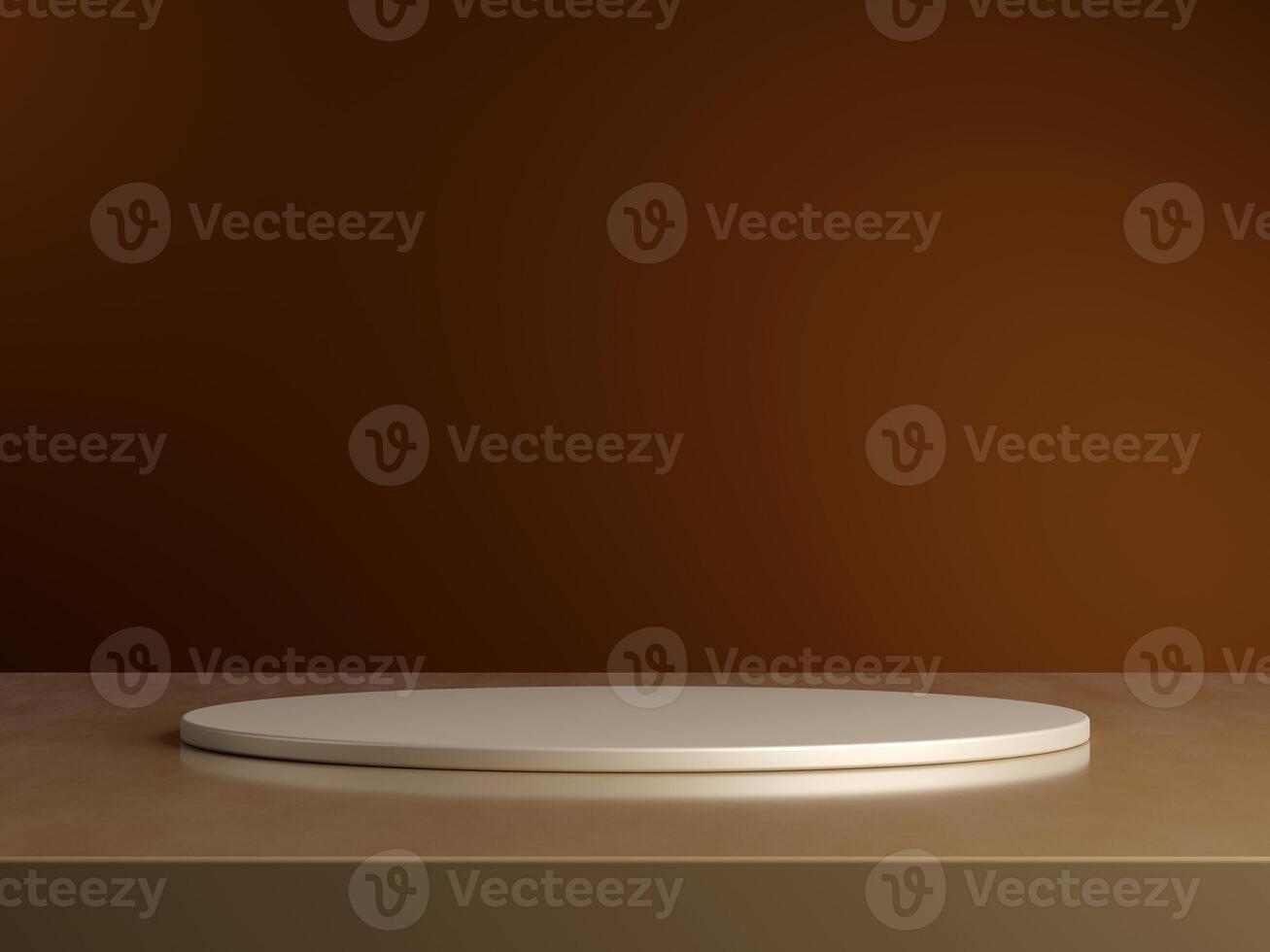 3d display product minimal scene with geometric podium platform. cylinder background 3d rendering with podium. stand for cosmetic products on brown background. Stage showcase on pedestal 3d photo