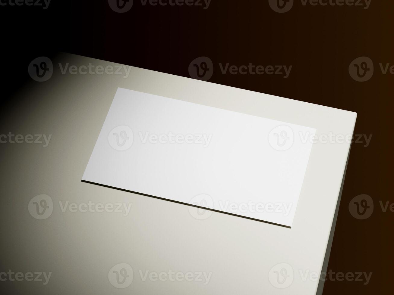 Realistic floating business branding cards template mockup. photo
