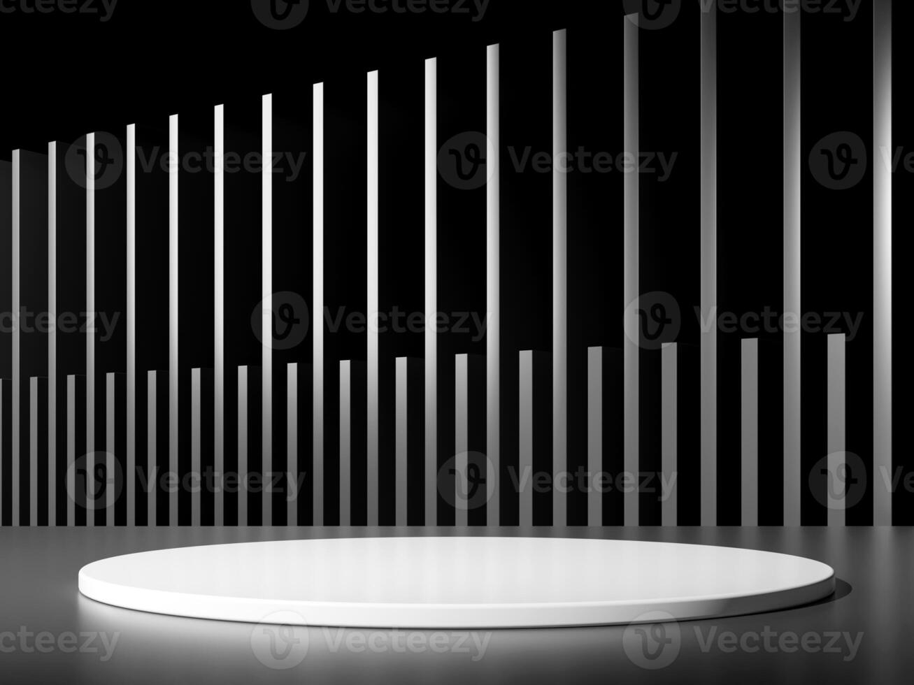 3d display product minimal scene with geometric podium platform in black background. cylinder background 3d rendering with podium. stand for cosmetic products. Stage showcase on pedestal studio photo