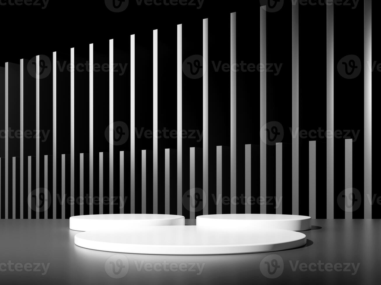 3d display product minimal scene with geometric podium platform in black background. cylinder background 3d rendering with podium. stand for cosmetic products. Stage showcase on pedestal studio photo