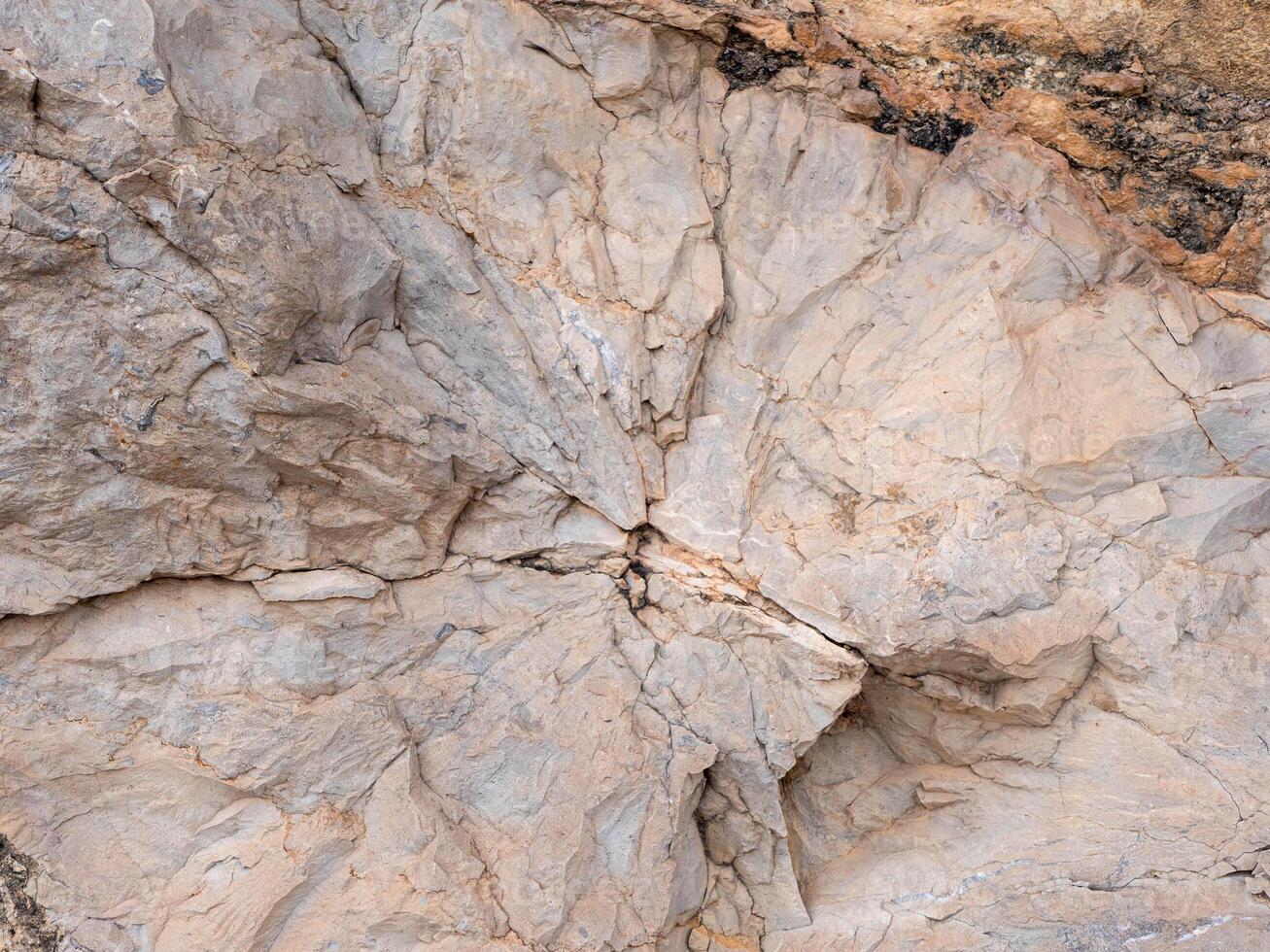 rock with a lot of cracks and holes photo