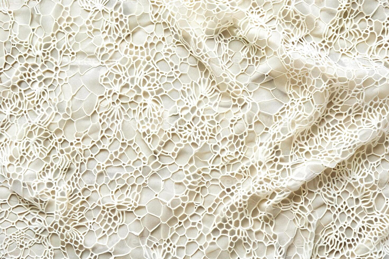textured abstract background graceful white lace top view photo