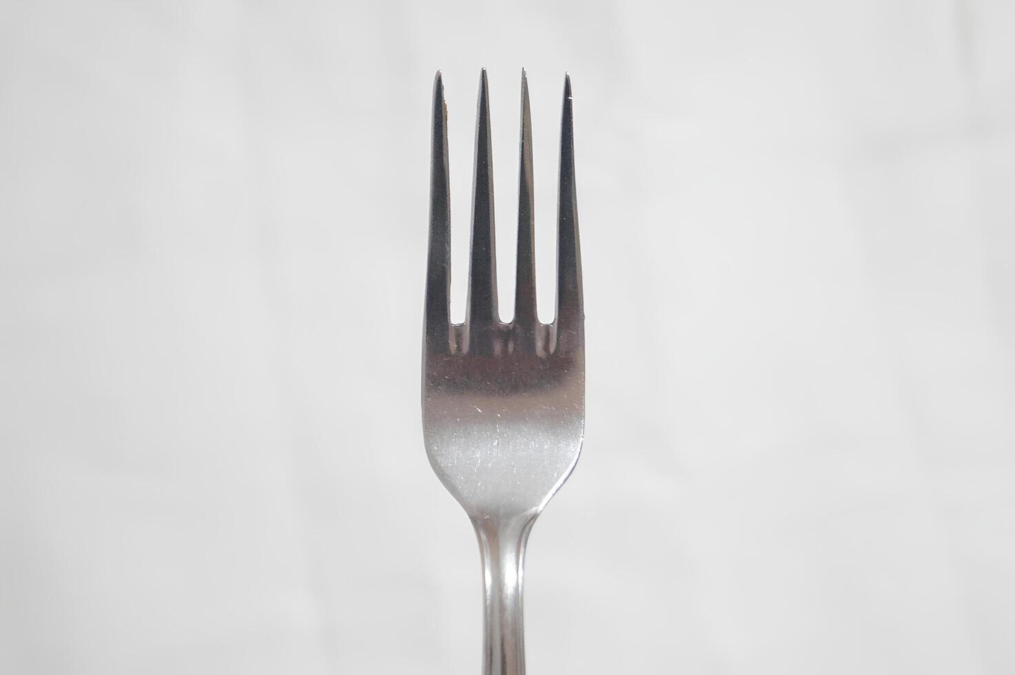 A fork is shown in a close up shot photo
