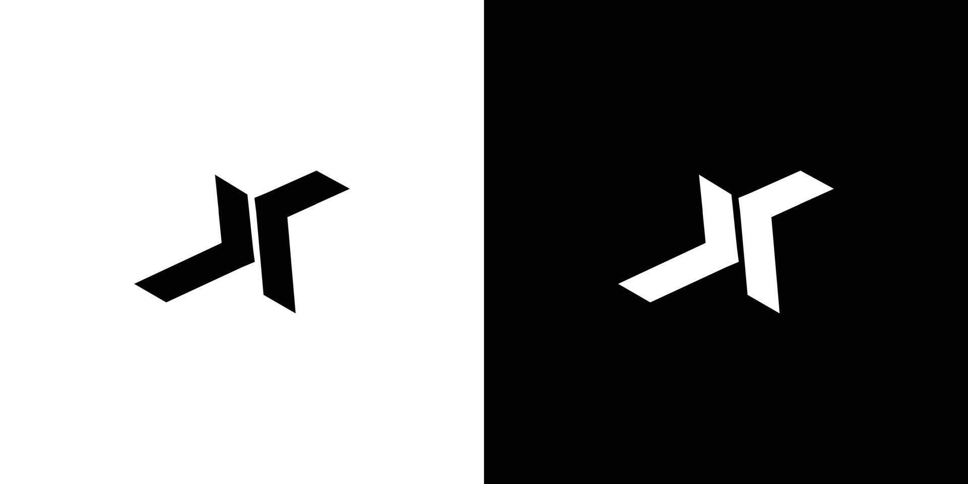 Modern and unique Jr logo design vector