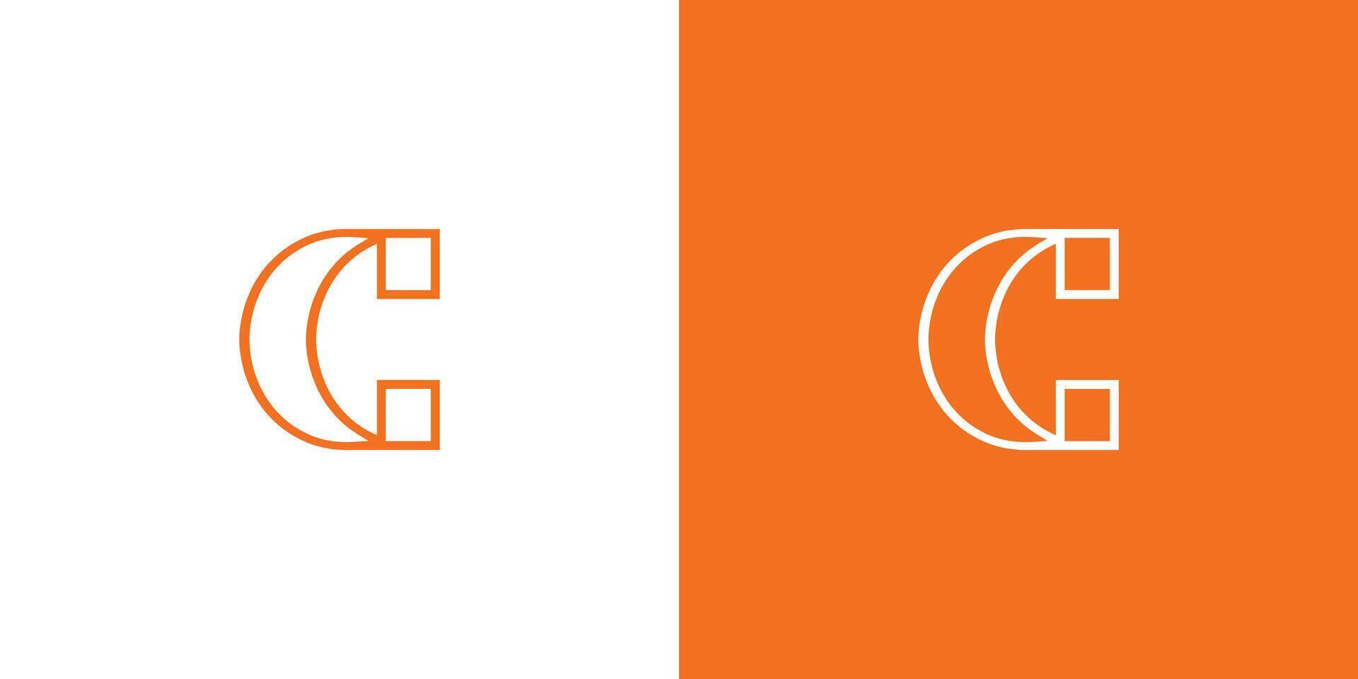 Modern and unique C logo design vector