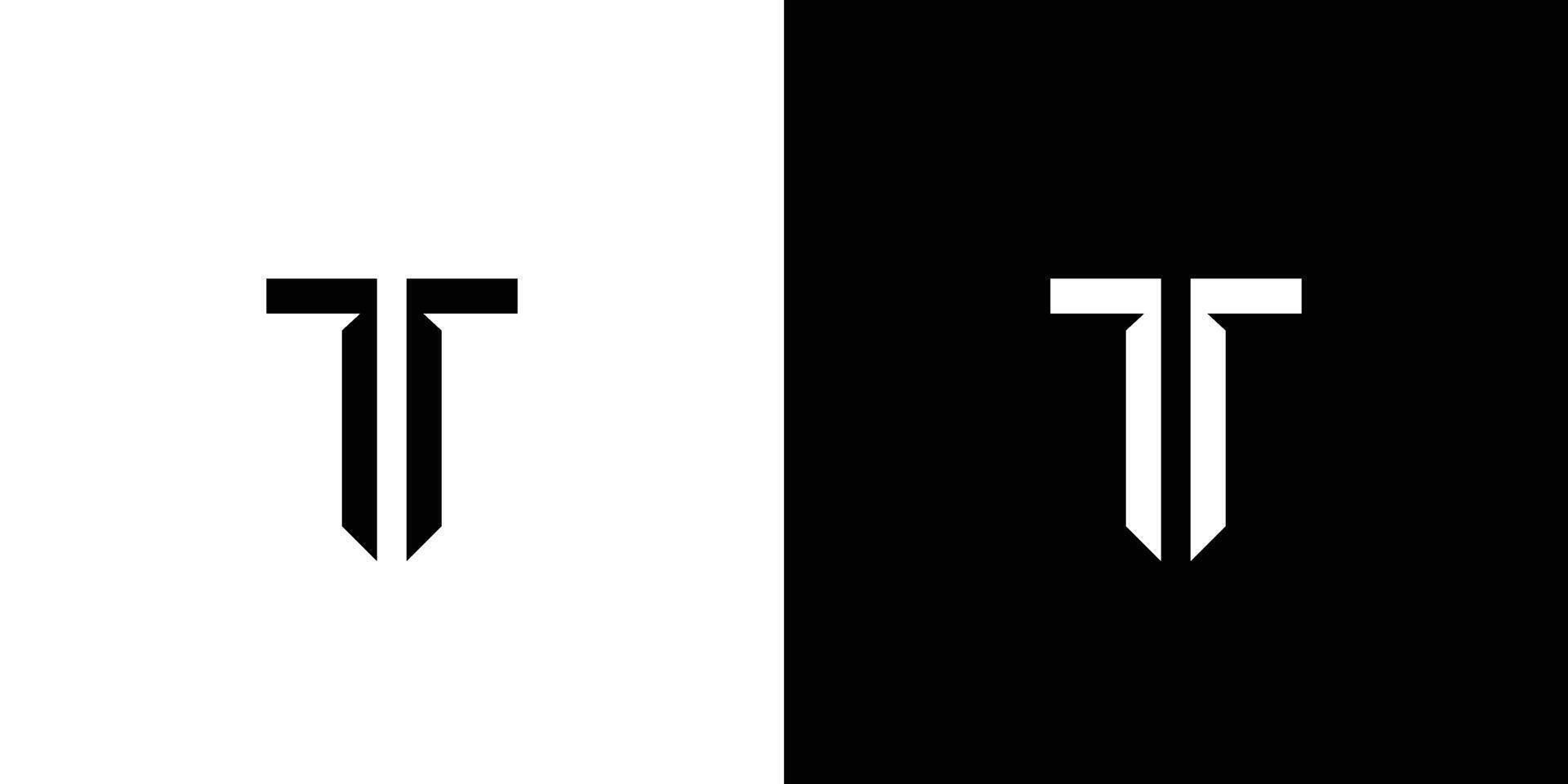 modern and strong letter T initials logo design vector