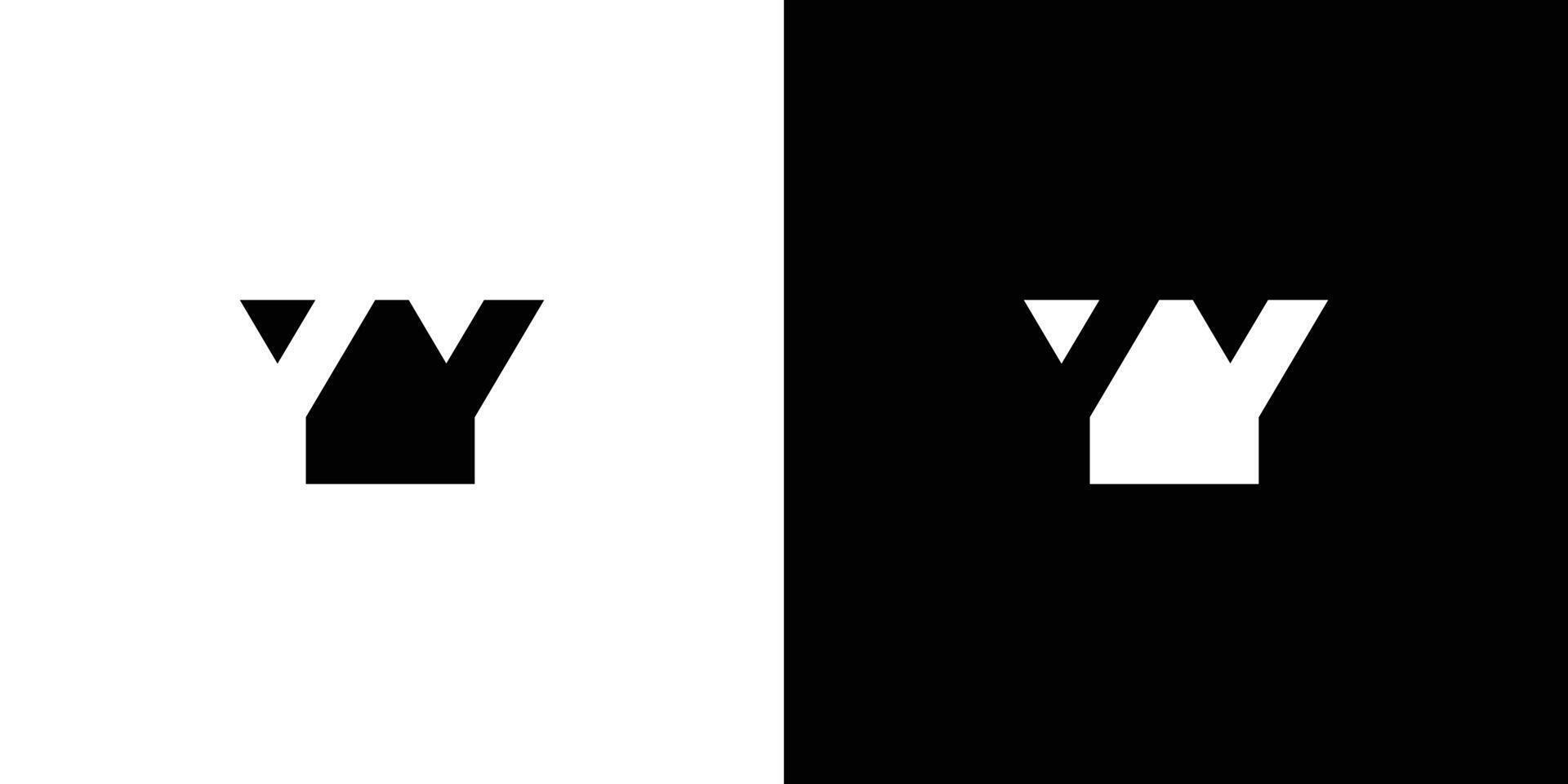 Unique and modern YY initials logo design vector